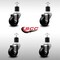 Service Caster 3'' SS Phenolic Wheel Swivel 1-7/8'' Expanding Stem Caster Set, 4PK SCC-SSEX20S314-PHS-178-4 - alternate 4